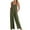 Army Green, variant on gakvbuo Jumpsuits For Women Summmer Dressy Wedding Womens Fashion Summer Solid Casual Camis Pocket Sleeveless Suspender Jumpsuit