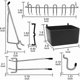 thumbnail image 4 of Pegboard hooks, wooden pegboard hook classification, corkboard basket set for tools, pegboard hook organization, 4 of 5
