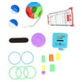 thumbnail image 2 of Juego de 7 juguetes de rompecabezas para loros, mini carrito de entrenamiento, anillos, monopatín, campana y pelota para pájaros., 2 of 14