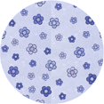 thumbnail image 1 of Ahgly Company Machine Washable Indoor Round Transitional Lavender Blue Area Rugs, 3' Round, 1 of 7