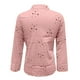 thumbnail image 5 of Blusa de lino con cuello en V y botones, manga larga, estilo informal y holgado, para la oficina, poliéster-spandex, tallas S-XXL, 5 of 5