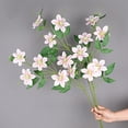 thumbnail image 3 of 5 Fork Simulation Clematis Leaves, Wall Hanging Rattan Artificial Flower Modern Artificial Plants Wedding Decoration, 3 of 6