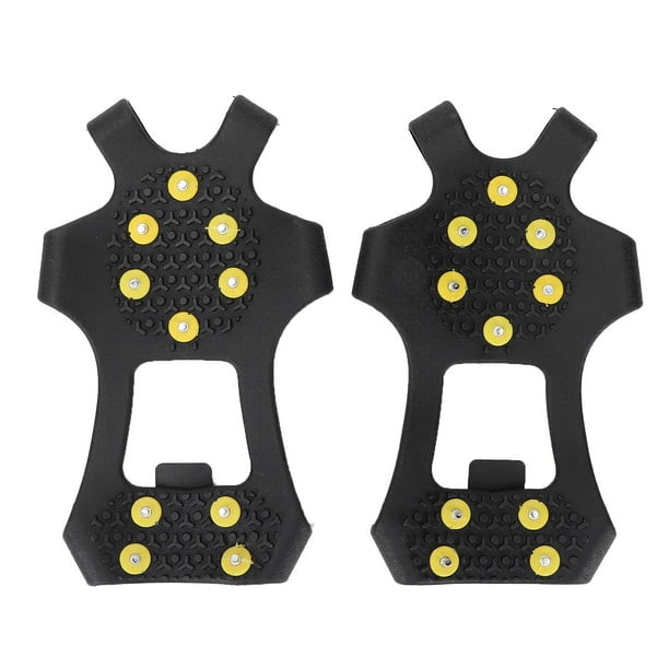 Ice Cleat Spikes Crampons, 10 Steel Studs, AntiSlip Traction for
