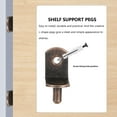 thumbnail image 5 of unbranded 50Ud Pivotes Para Estantes En Forma L Resistente Y Ligero Uso En Hogar Color Marrón, 5 of 5