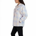 thumbnail image 2 of HFX Ladies? Shirt Jacket Fit Snap Button Collared (Purple/Pink, Medium), 2 of 2