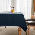 thumbnail image 1 of BALCONY & FALCON Water Resistant Tablecloth 55 x 95 in. Dark Blue Linen Outdoor Dining, 1 of 6