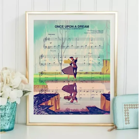 POSTER Sleeping Beauty Wall Art, Artwork, Art Print, Home Decor UNFRAMED, 12x18