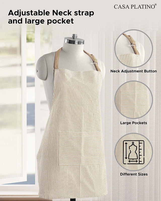 Casa Platino 20-Piece Absorbent Dishcloths and Heat-Resistant Oven Mitts Set - Beige