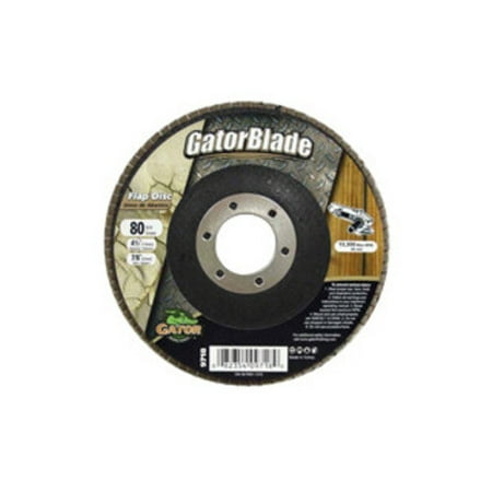 

Ali 9718 Abrasive Flap Disc 4-1/2 in Dia 80 Grit Medium Zirconium Oxide Abrasive Fiberglass Backing