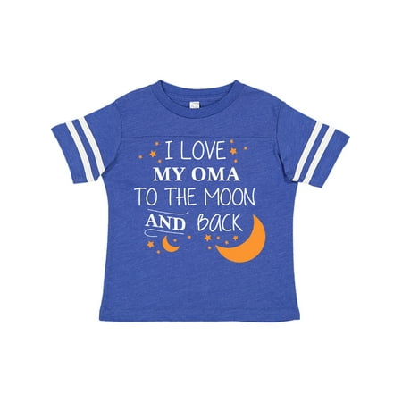 

Inktastic I Love My Oma To The Moon and Back Gift Toddler Boy or Toddler Girl T-Shirt