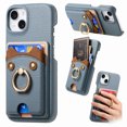 thumbnail image 1 of Case for FOXDOCK iPhone 14 , Leather, Bear Ring, Card Holder, 1 of 4