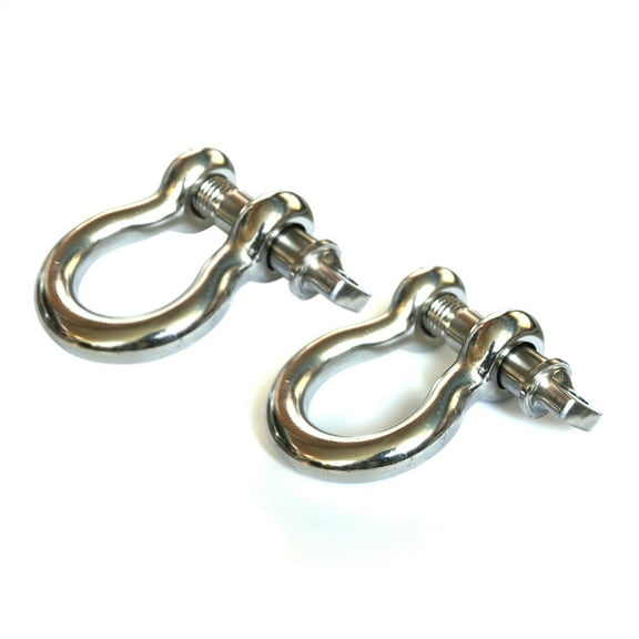 Rugged Ridge 11235.05 D-Ring Shackle Kit, 3/4 Inch, Stainless Steel, Pair