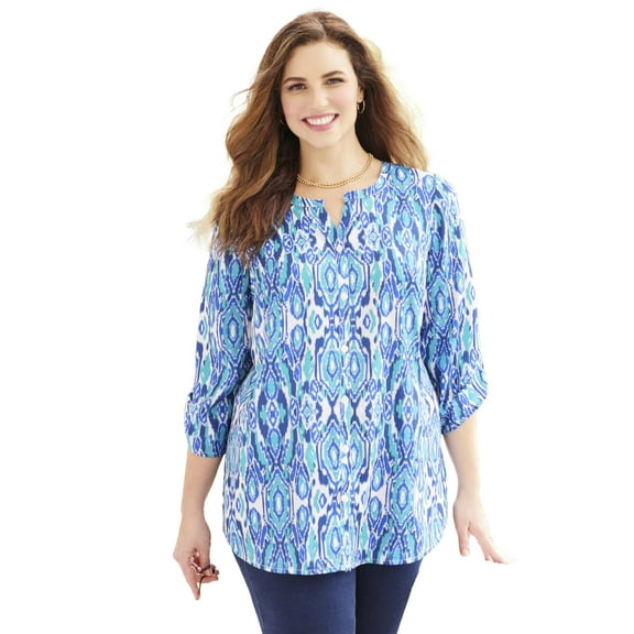 Catherines Women's Plus Size Petite Breezeway Georgette Blouse