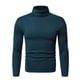 thumbnail image 2 of Camisa de cuello alto de poliéster para hombre, color liso, corte ajustado, manga larga, estilo informal/deportivo, tallas S-XXL, 2 of 2