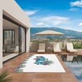 thumbnail image 2 of Summer Tropical Plants Outdoor Rug 6x9 Ft, Non Slip Washable Area Rug, Turquoise Truck Cactus Flowers Patio Rugs Carpet Runner, Large Floor Mat for Indoor/Outdoor Deck Porch Camping, 2 of 8