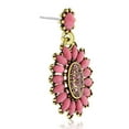 thumbnail image 3 of SuperJeweler Pink Crystal Flower Cluster Earrings, 1 3/4 Inches for Women, 3 of 4