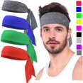 thumbnail image 4 of 2 diademas deportivas azules para mujeres y hombres – Diadema antideslizante para el sudor, ideal para correr, trabajar, tenis, kárate, voleibol y rendimiento, absorbe el elástico y la humedad., 4 of 5