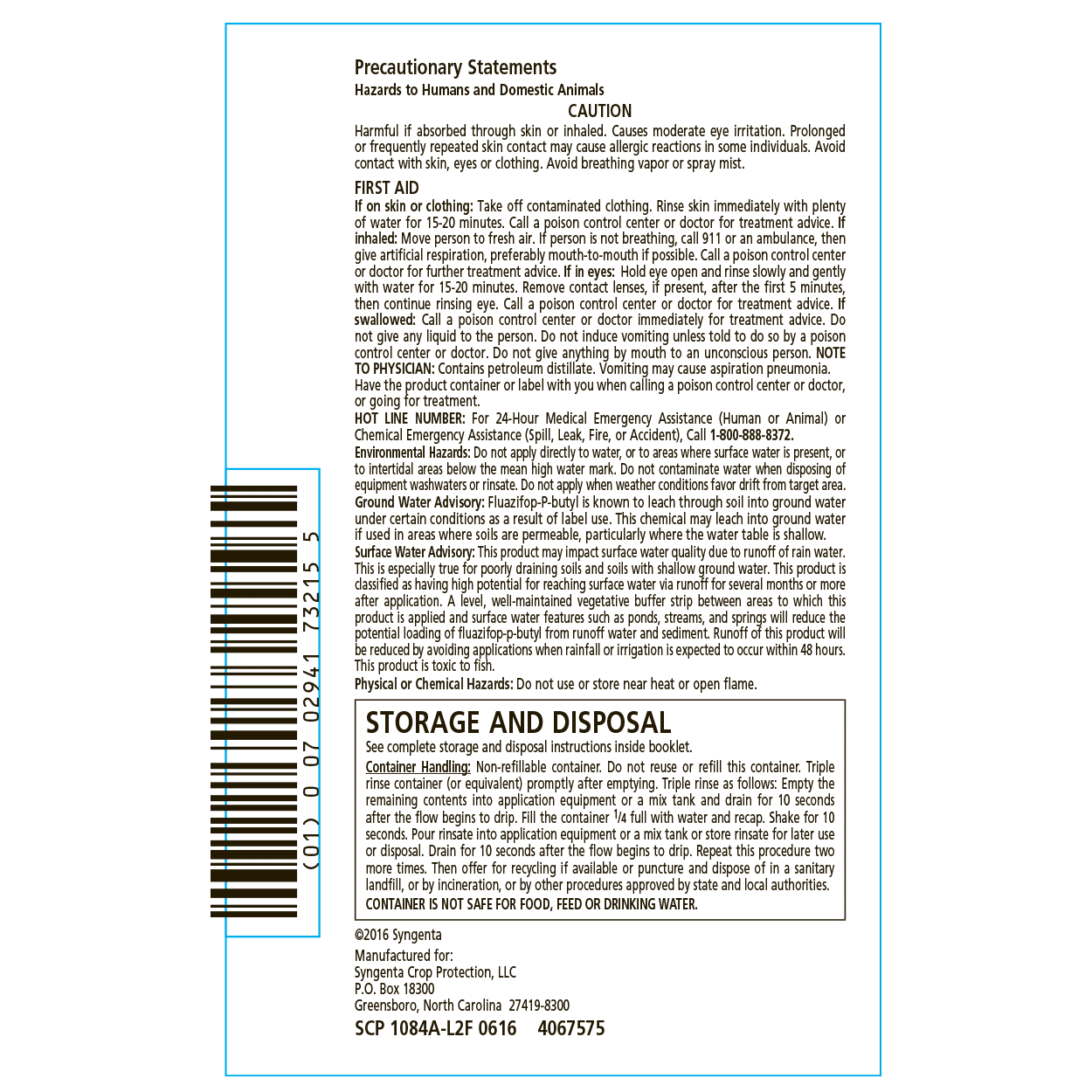 Fusilade II Turf and Ornamental Herbicide 4 fl oz Bottle by Syngenta