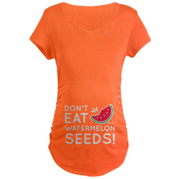 CafePress - Watermelon Seeds Maternity T Shirt - Maternity Dark T-Shirt