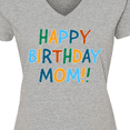 thumbnail image 4 of Inktastic Happy Birthday Mom Women's V-Neck T-Shirt, 4 of 5