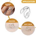 thumbnail image 4 of Shisuyan Open Ring Statement Finger Ring Silver 1Pack 0.79X0.75X0.20in, 4 of 9