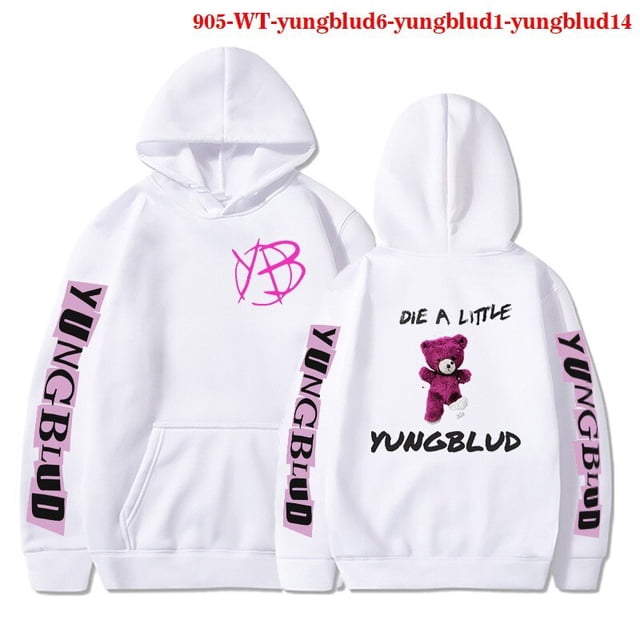Yungblud-Sudadera con capucha y corazones negros para hombre y mujer, suéter Harajuku, ropa de moda para chicas, chándal Kpop, ropa de calle de Hip Hop