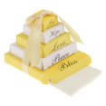 thumbnail image 1 of Pequeño Cajas de Notas para Matrimonio de Color Amarillo Suministro para Decoraciónes Gloria Cajas del planificador de la nota de la boda, 1 of 6