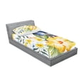 thumbnail image 2 of Ambesonne Colorful Fitted Sheet & Pillow Sham Set, Tropic Exotic Parrots, Twin, Multicolor, 2 of 2