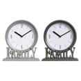 thumbnail image 1 of GUOOL 2Pcs Table Clocks Shelf Family Decorative Easy to Read Mantel Clocks Non Ticking Gray Deep Gray, 1 of 9
