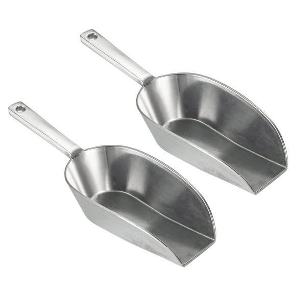 Uxcell Cuchara de Hielo Pequeña de Aluminio de 7.09" para Harina, Cereal, Azúcar, Paquete de 2
