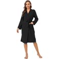 thumbnail image 2 of LAICAIW Waffle Knit Robes for Women Soft Unisex Lightweight Spa Bathrobe Absorbent Quick Dry Shower Robe for Men, 2 of 7