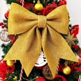 thumbnail image 2 of Nœud Pailleté Décoration de Sapin de Noël Couronne Nœuds, Or, 25 * 27, 2 of 5