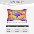 thumbnail image 6 of Naloa Magic Mushrooms Pillowcase, Throw Pillowcase, Wrinkle-Free, Stain-Resistant with Hidden Zipper for Bedroom Sofa - 20"x30", 6 of 9