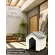 thumbnail image 4 of RED VELVET Casa Perro Casetas de Plástico Exteriores, Resistente al Agua y Clima,Fácil de Montar, Jardín, Patio y Exterior (Gris, Mediana), 4 of 6