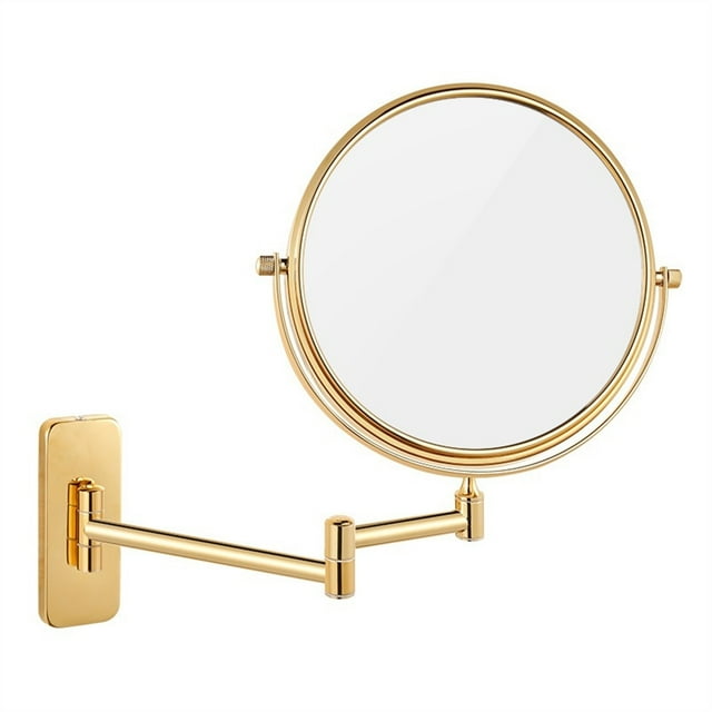 Personal Makeup Mirrors 8X Makeup Mirror Wall-mounted Folding Lighted Makeup Mirror ,Widely Use