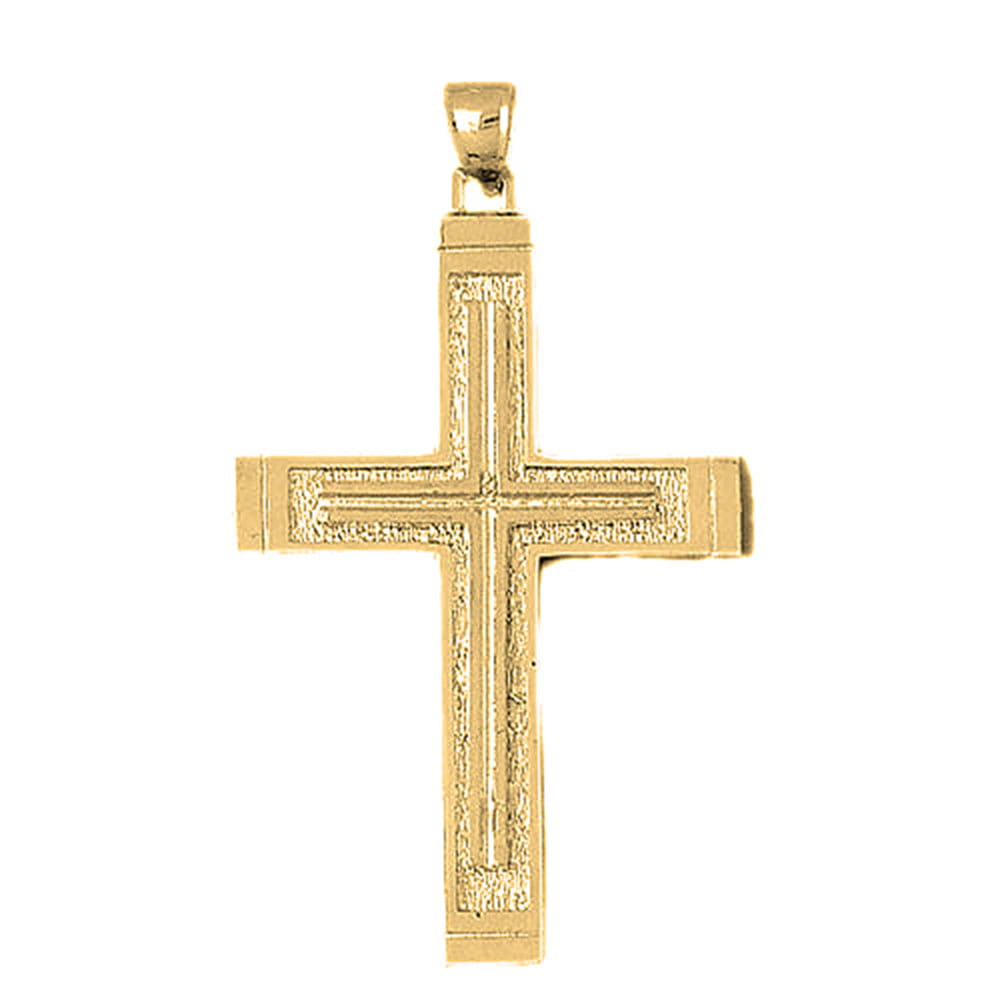 14K Yellow Gold 20x10mm Orthodox Cross Pendant