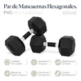 thumbnail image 4 of Mancuernas Hexagonales 50lbs 2pzs Set Eleva Premium Pvc Gym, 4 of 8