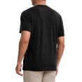 thumbnail image 3 of Camisetas Henley para hombres INSPIRE CHIC, casuales de verano, de manga corta, con botones, camiseta básica, color negro, 3 of 6