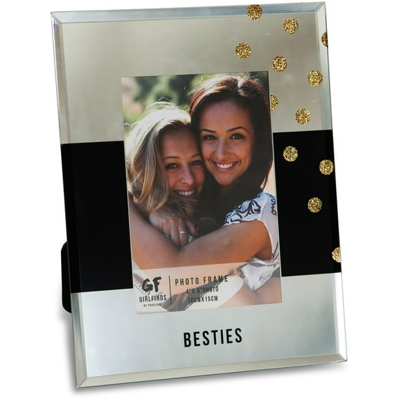 Pavilion Gift Company 75101 Besties Mirrored Photo Frame, 7 x 9