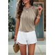 thumbnail image 5 of Top de Encaje con Cuello Redondo y Corta Color Albaricoque S, 5 of 6