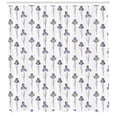 thumbnail image 3 of Ambesonne Botanical Shower Curtain, Watercolor Iris Flowers, 69"Wx70"L, Blue Violet Mustard, 3 of 3