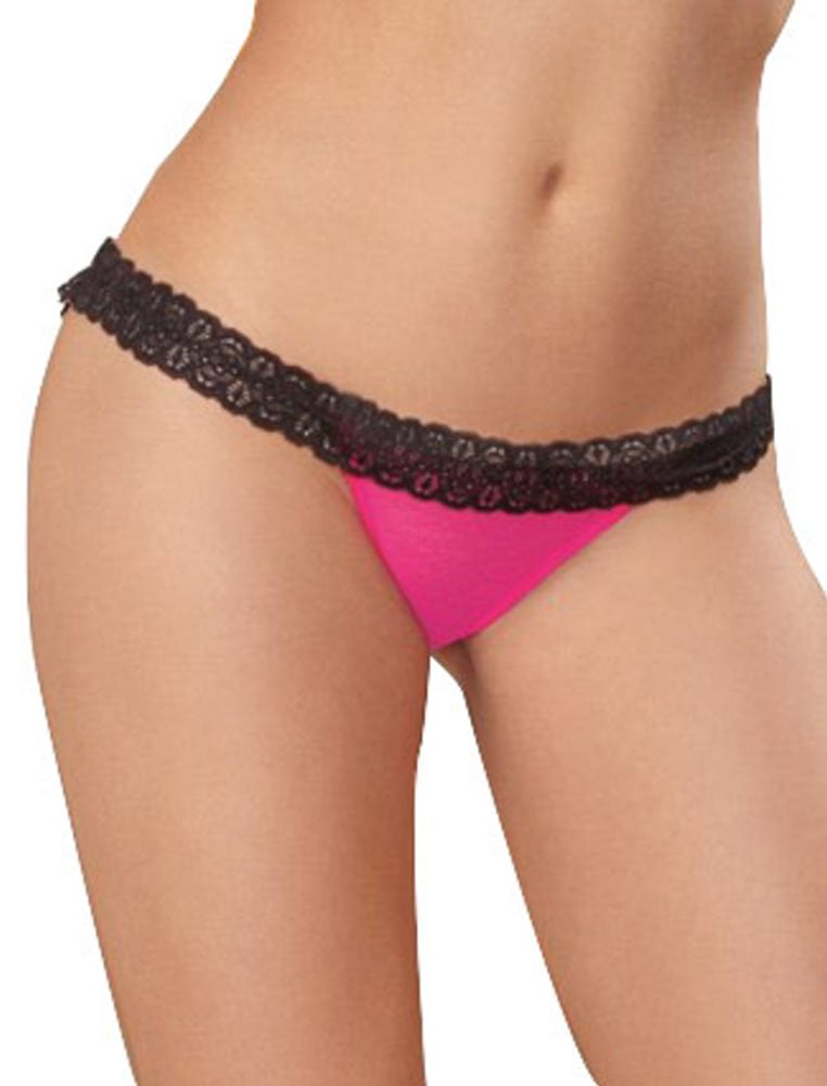 JenniWears Women's Stretch Mesh Bikini Panty with Open Back Heart