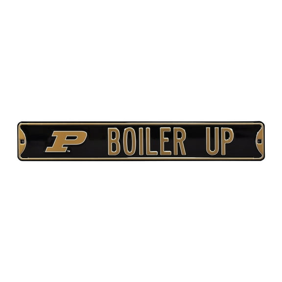 Black Purdue Boilermakers 6" x 36" College Ave Street Sign