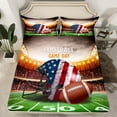 thumbnail image 2 of Manfei Football Game Queen Sheet Sets, Rugby American Football Flat Sheet, Boys Sports Queen Fitted Sheet, Breathable Home Decor 4 Pieces, 2 of 7