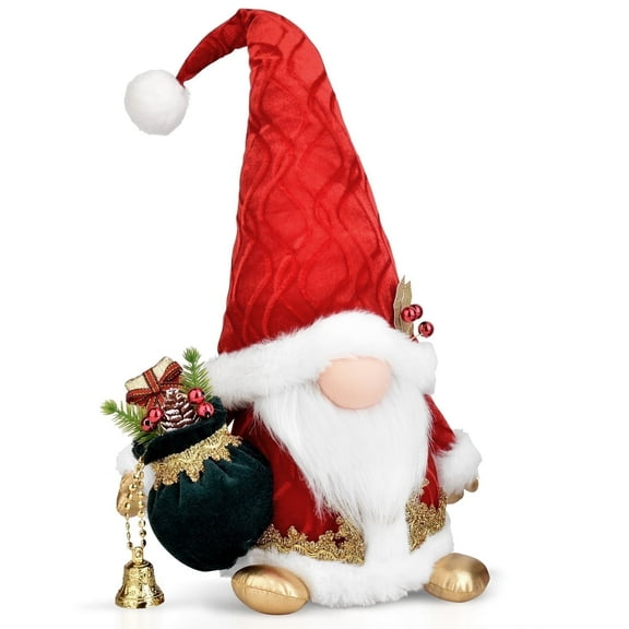 EKARSEN Handcraft Gnome Christmas Decorations, Large-Sized 18 Inch Gonk Figurine Cute Scandinavian Tomte Dwarf Home Decor for Traditional Festivals