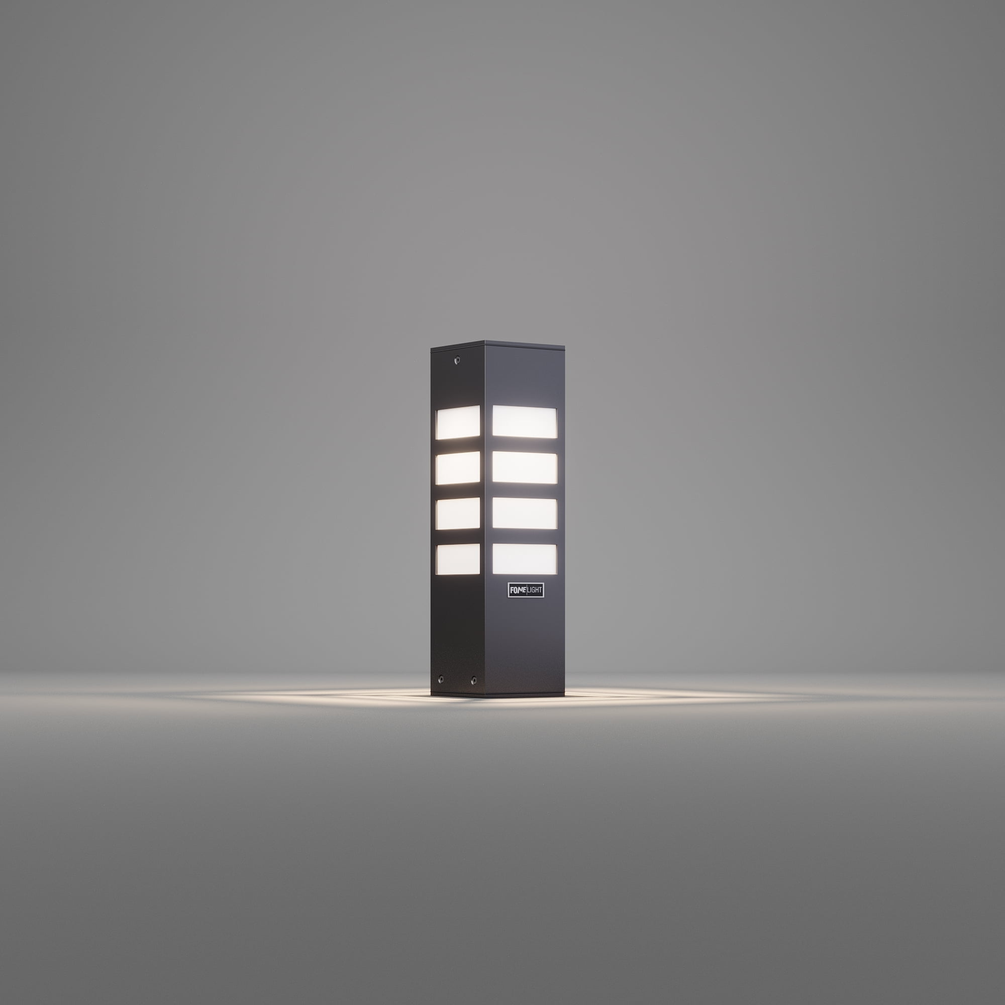 FoneLight Technoligies LED Outdoor Column Light, Modern Decorative Lamp, 900 lm, Black