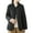 Black, variant on Homenesgenics Womens Tops under $5 Women's Loose Casual Lightweight Sting Collar Warm Long Sleeved Cotton Jacket Brown XXL