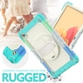 thumbnail image 6 of TECH CIRCLE Bumper Case for Samsung Galaxy Tab A7 Lite (8.7") Tablet 2021 (SM-T220), Shockproof Protective Cute Kids Case with Screen Protector & Hand Strap & Kickstand & Shoulder Strap, Blue Green, 6 of 6
