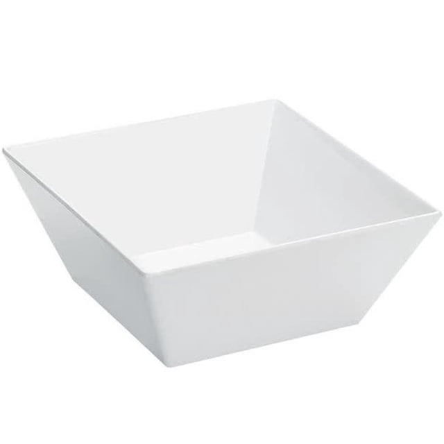 Cal Mil SR263 Large Square Melamine Bowl- White