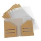 thumbnail image 3 of FELTECHELECTR 4 fundas de papel kraft para pasaporte de viaje con 4 carteras organizadoras de pasaporte de PVC., 3 of 5